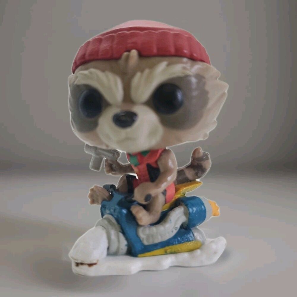 Funko Marvel Rocket Raccoon On Sled Mini Pop Baby  2" PVC Figure Toy Cake Topper